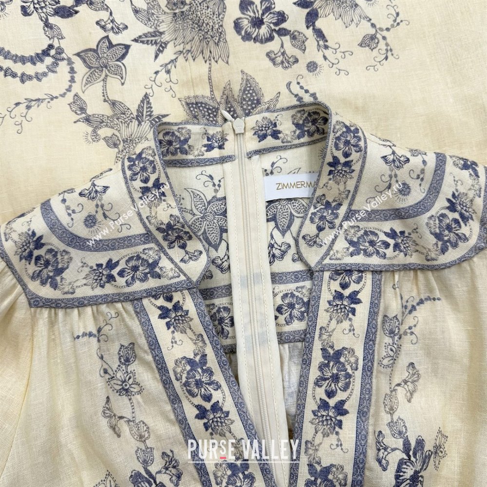Zimmermann Linen Dress Z73013 Beige 2025 (Q-25073013)