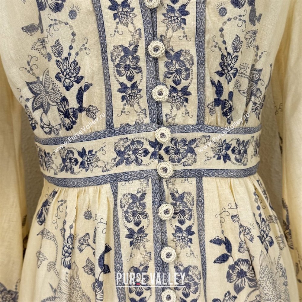 Zimmermann Linen Dress Z73013 Beige 2025 (Q-25073013)