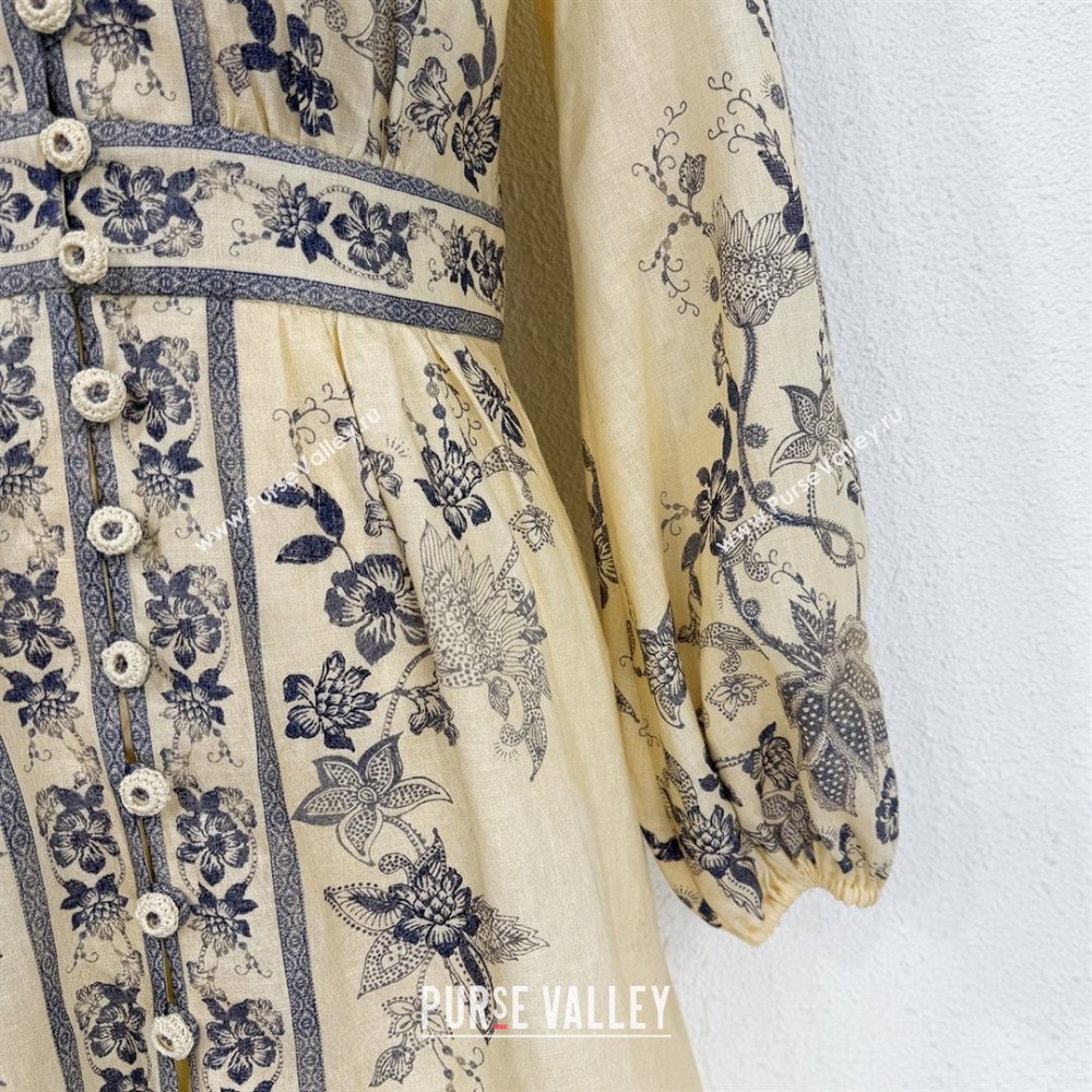 Zimmermann Linen Dress Z73013 Beige 2025 (Q-25073013)