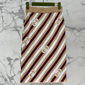 Gucci Wool Skirt G072409 Brown 2025 (Q-25072409)