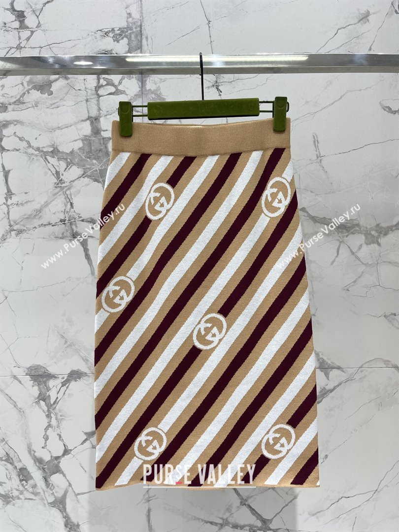 Gucci Wool Skirt G072409 Brown 2025 (Q-25072409)