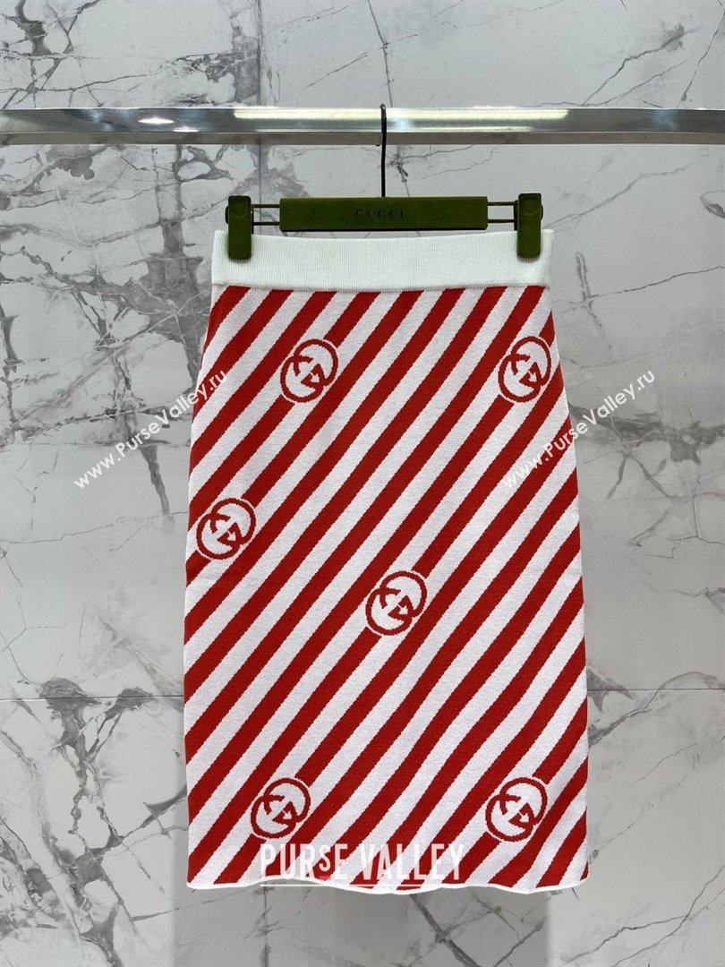 Gucci Wool Skirt G072410 Red 2025 (Q-25072410)