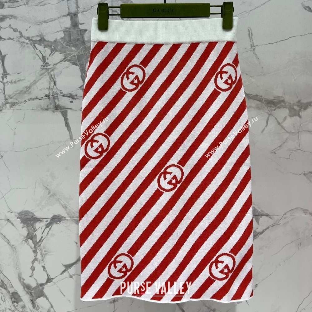 Gucci Wool Skirt G072410 Red 2025 (Q-25072410)