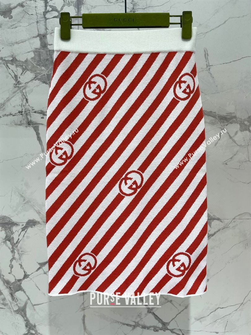 Gucci Wool Skirt G072410 Red 2025 (Q-25072410)