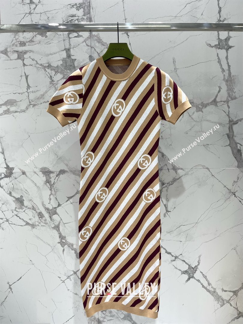 Gucci Wool Dress G072411 Brown 2025 (Q-25072411)