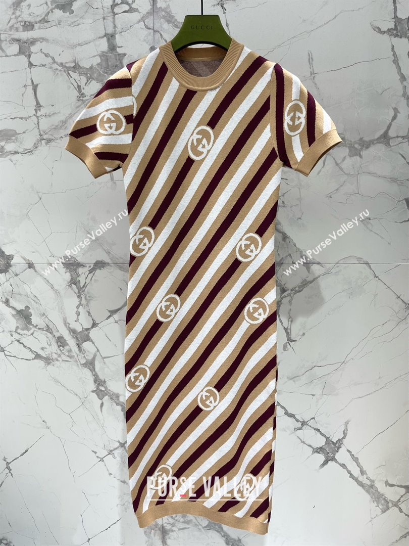 Gucci Wool Dress G072411 Brown 2025 (Q-25072411)