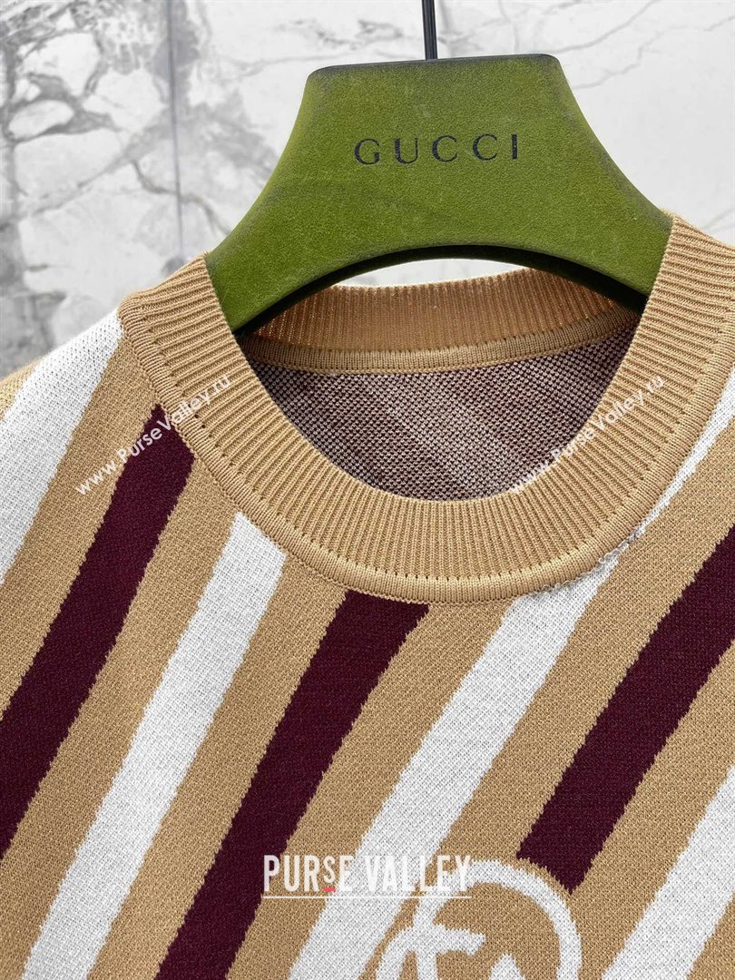 Gucci Wool Dress G072411 Brown 2025 (Q-25072411)