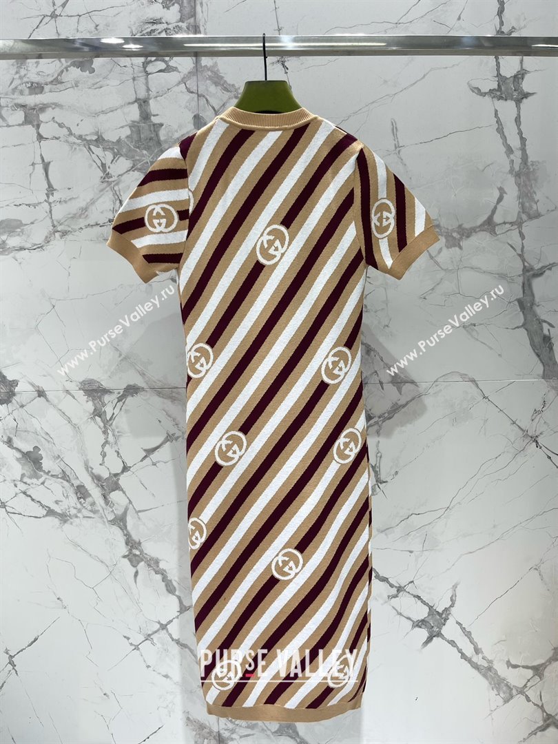 Gucci Wool Dress G072411 Brown 2025 (Q-25072411)