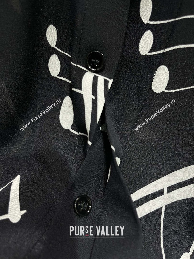 Saint Laurent Silk Shirt B072414 Black 2025 (Q-25072414)