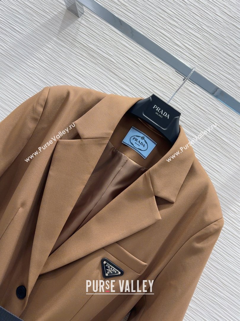 Prada Jacket with Belt P73016 Brown 2025 (Q-25073016)