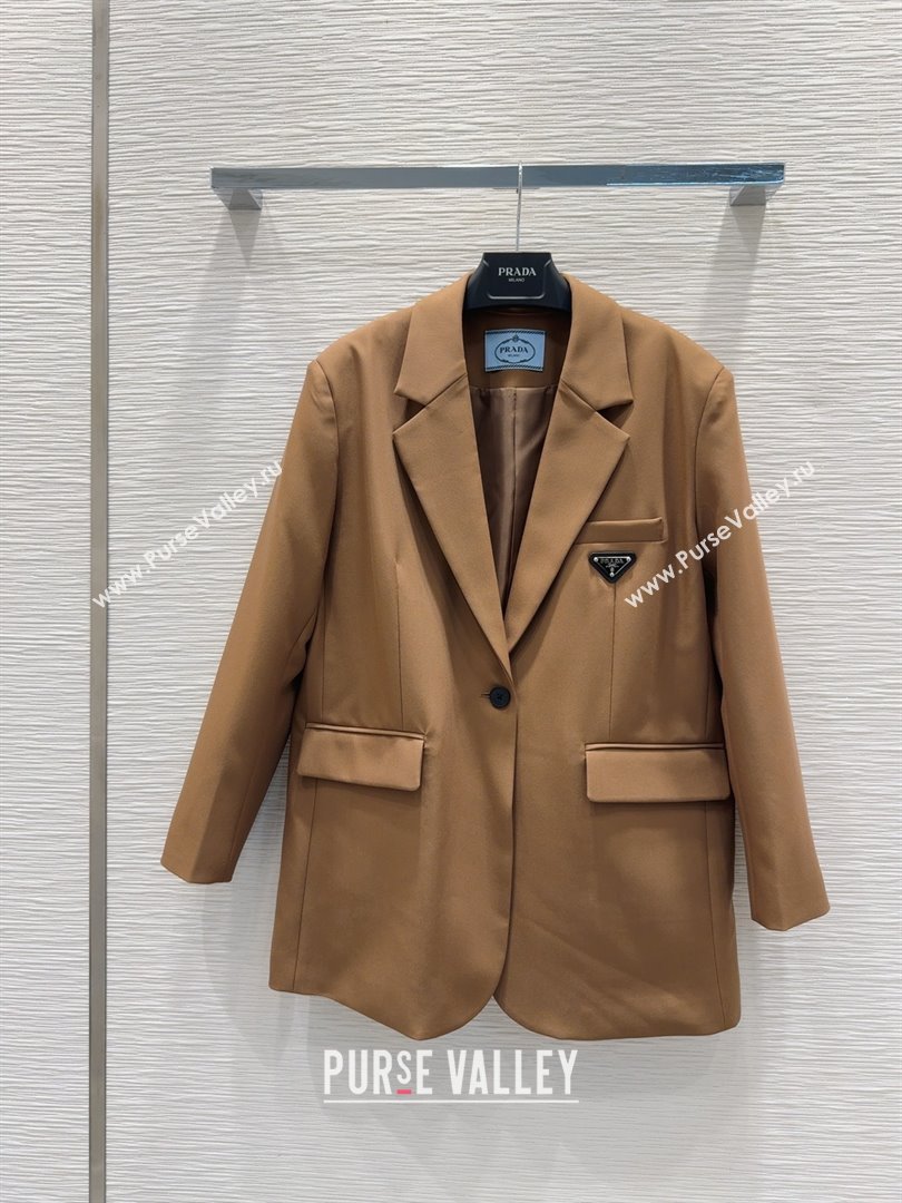 Prada Jacket with Belt P73016 Brown 2025 (Q-25073016)