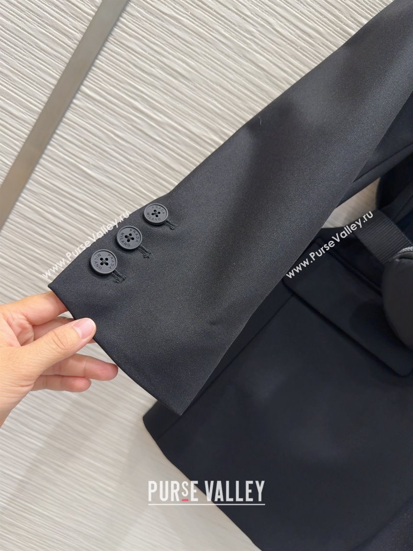 Prada Jacket with Belt P73015 Black 2025 (Q-25073015)