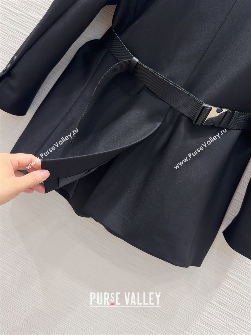 Prada Jacket with Belt P73015 Black 2025 (Q-25073015)