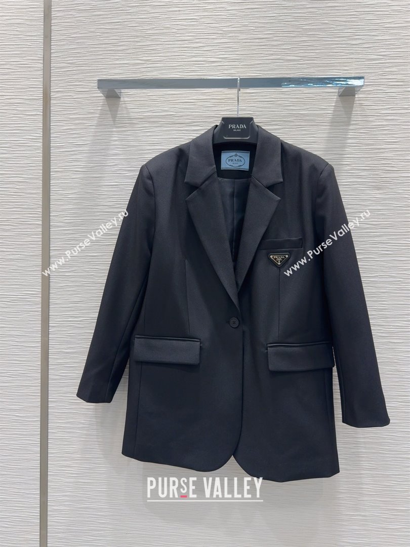 Prada Jacket with Belt P73015 Black 2025 (Q-25073015)