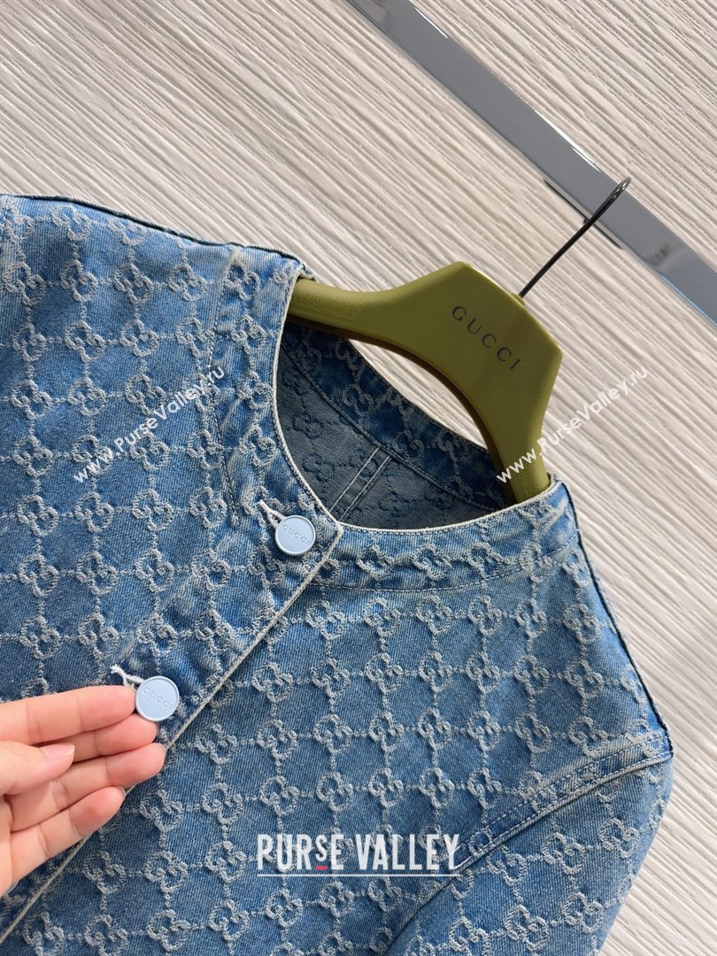 Gucci GG Denim Jacket G73020 Blue 2025 (Q-25073020)