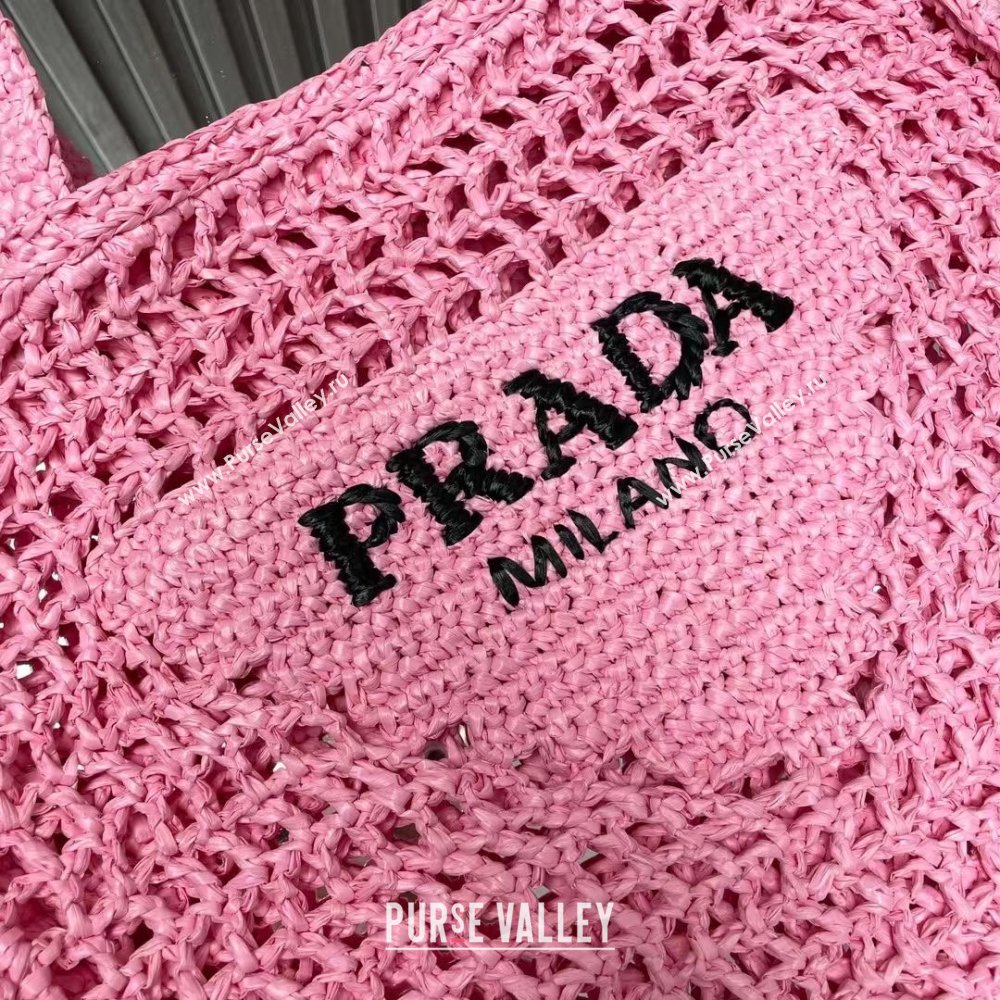 Prada Raffia Tote Bag 1BG393 Pink 2024 (ZYIN-25072601)