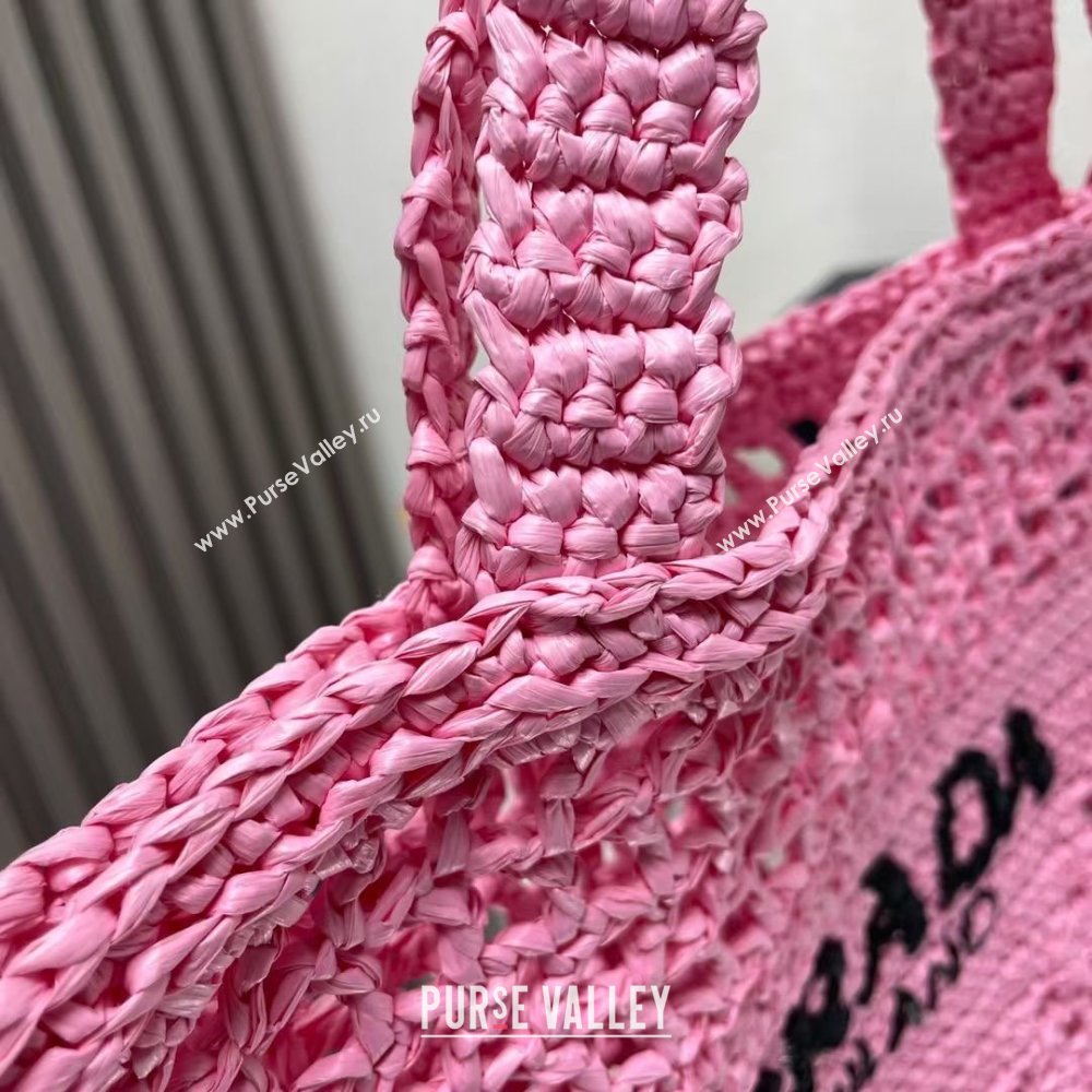 Prada Raffia Tote Bag 1BG393 Pink 2024 (ZYIN-25072601)