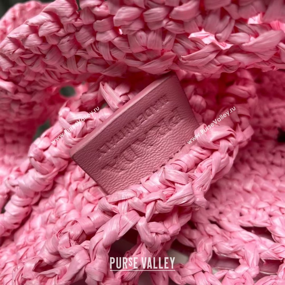 Prada Raffia Tote Bag 1BG393 Pink 2024 (ZYIN-25072601)