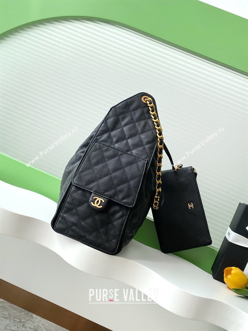 Chanel Grained Calfskin Medium Hobo bag AS5311 Black 2025 (YEZI-25072802)