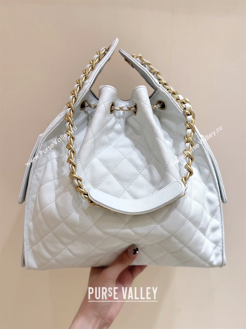 Chanel Haas Grained Calfskin Medium Hobo Bag AS5311 White 2025 Top Quality (SHUNY-25072912)