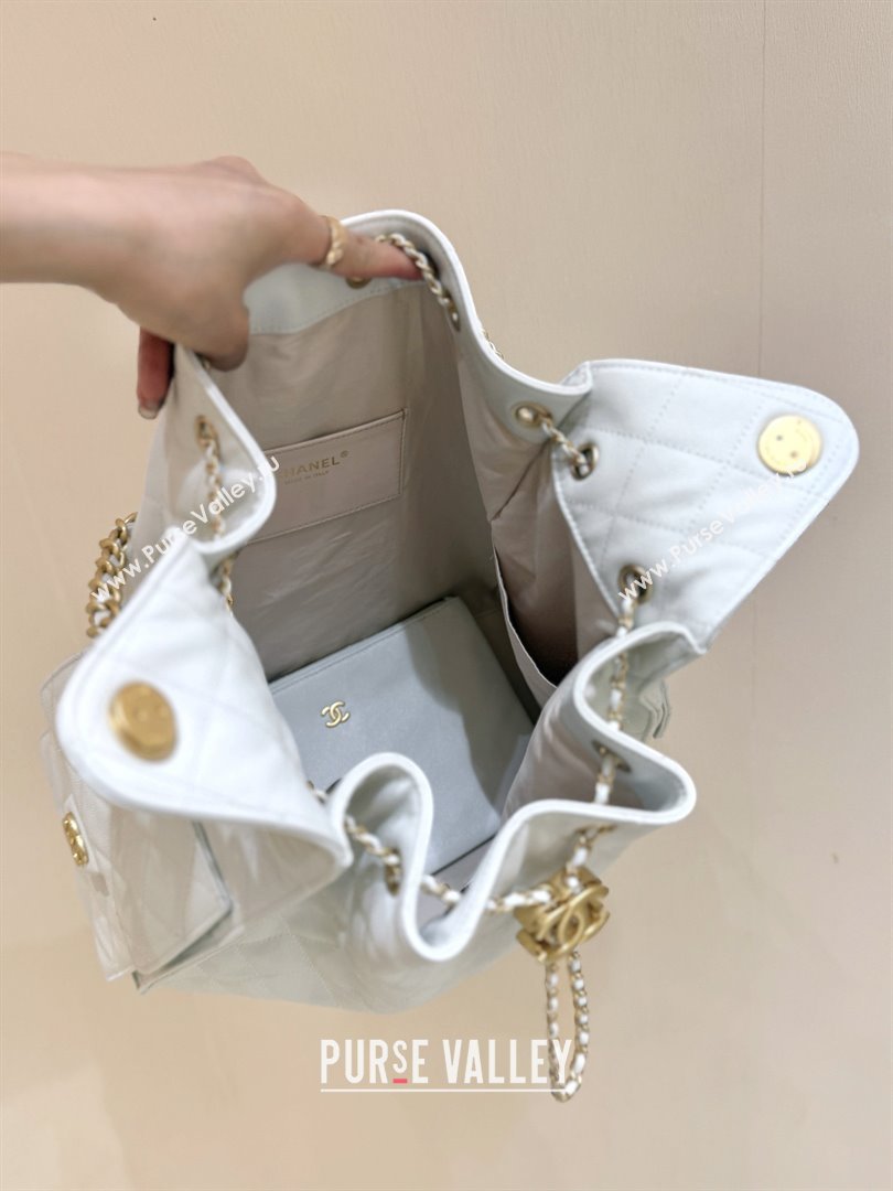 Chanel Haas Grained Calfskin Medium Hobo Bag AS5311 White 2025 Top Quality (SHUNY-25072912)