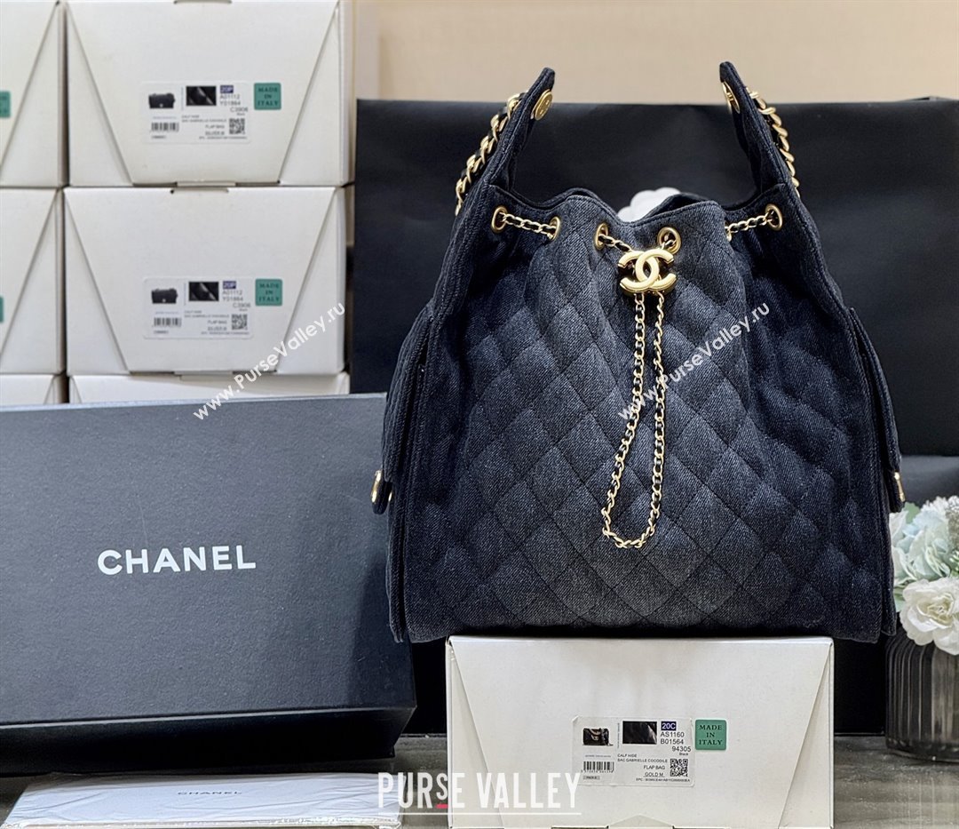 Chanel Denim Medium Hobo Bag AS5311 Black 2025 Top Quality (SHUNY-25072902)