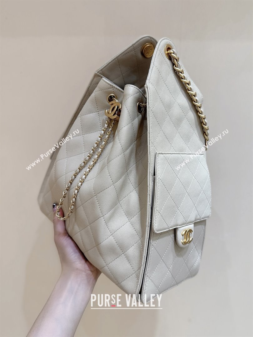 Chanel Haas Grained Calfskin Medium Hobo Bag AS5311 Apricot 2025 Top Quality (SHUNY-25072913)