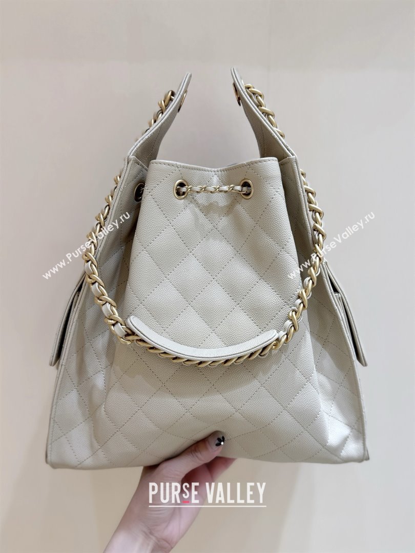 Chanel Haas Grained Calfskin Medium Hobo Bag AS5311 Apricot 2025 Top Quality (SHUNY-25072913)