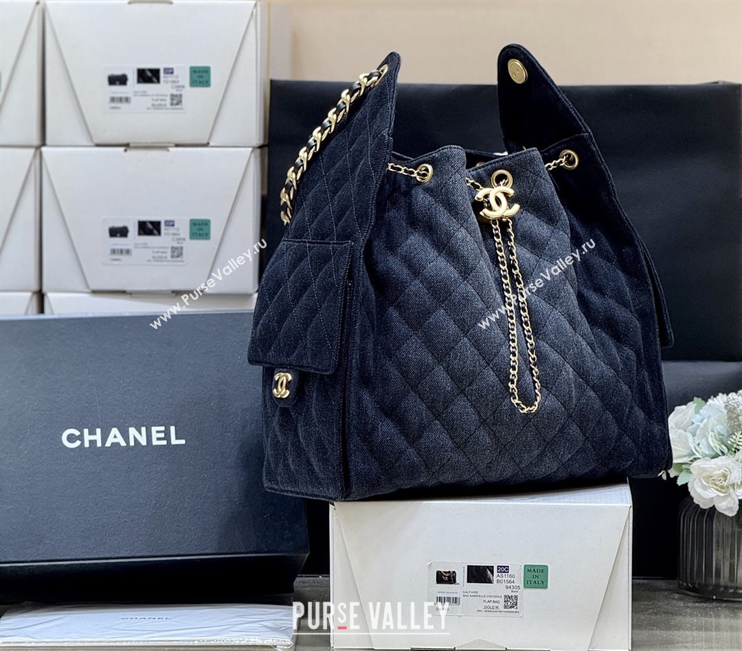 Chanel Denim Medium Hobo Bag AS5311 Black 2025 Top Quality (SHUNY-25072902)