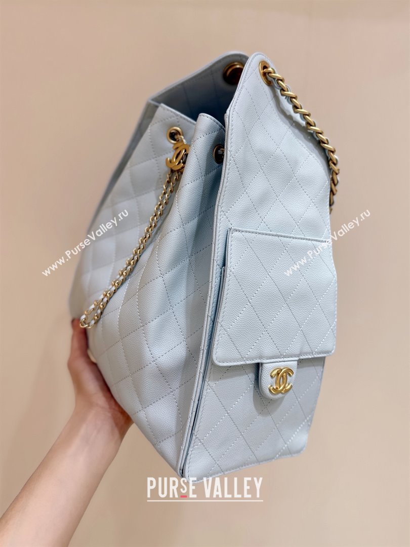 Chanel Haas Grained Calfskin Medium Hobo Bag AS5311 Light Blue 2025 Top Quality (SHUNY-25072914)