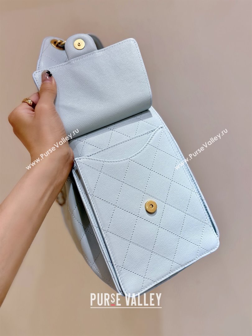Chanel Haas Grained Calfskin Medium Hobo Bag AS5311 Light Blue 2025 Top Quality (SHUNY-25072914)