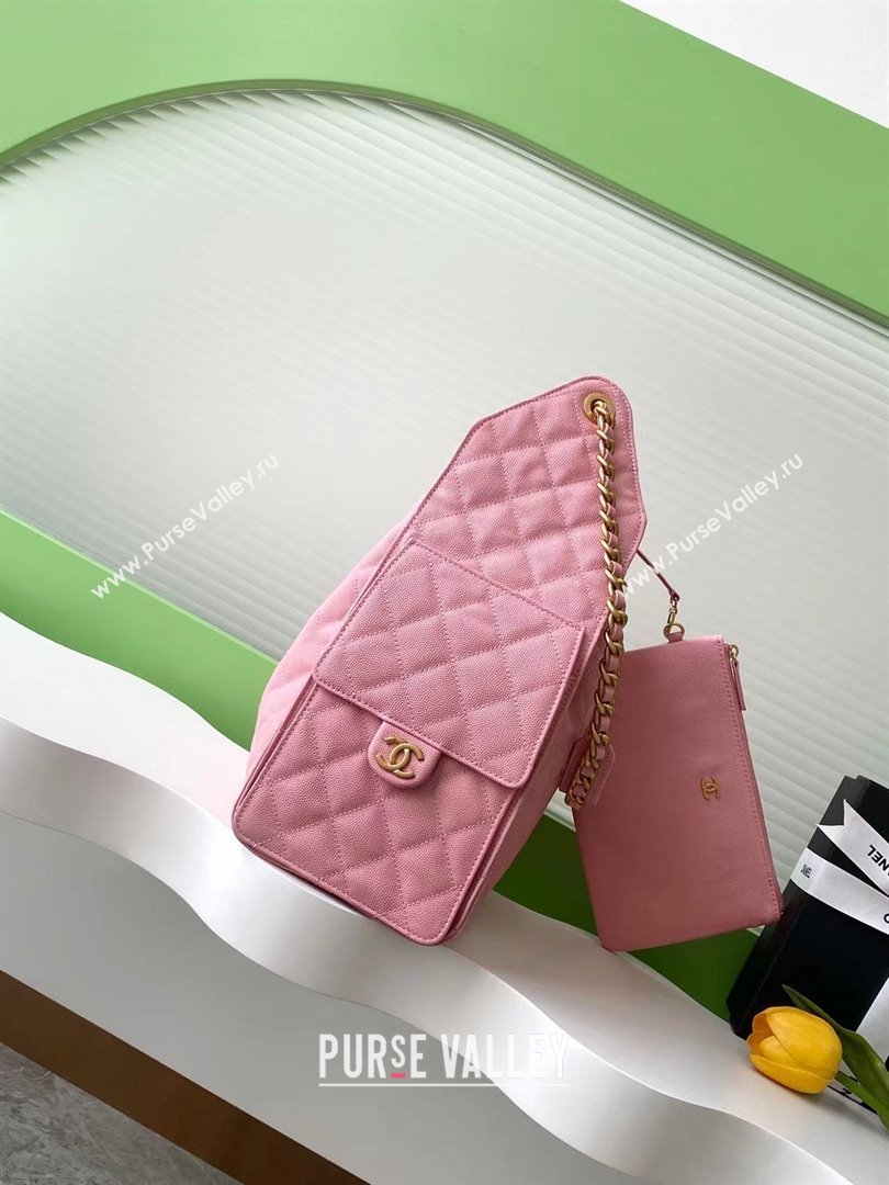 Chanel Grained Calfskin Medium Hobo Bag AS5311 Pink 2025 (YEZI-25072915)