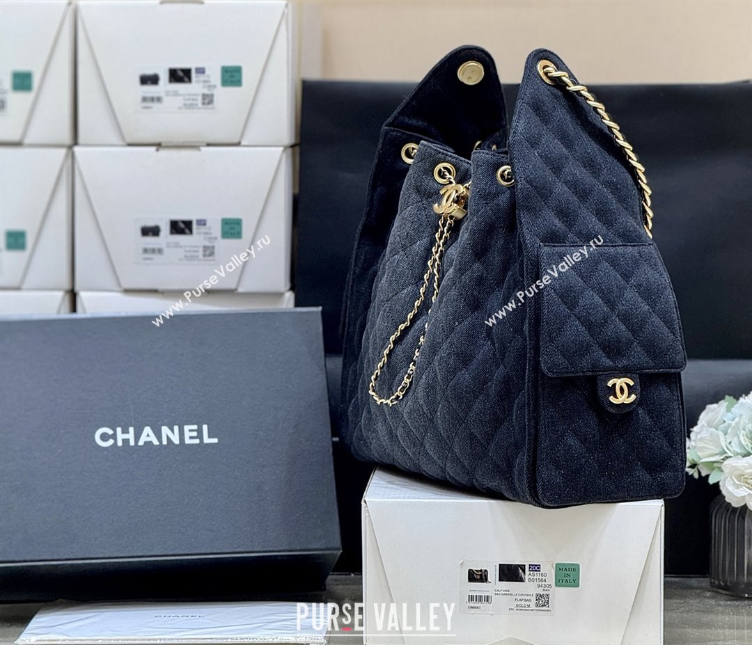 Chanel Denim Medium Hobo Bag AS5311 Black 2025 Top Quality (SHUNY-25072902)