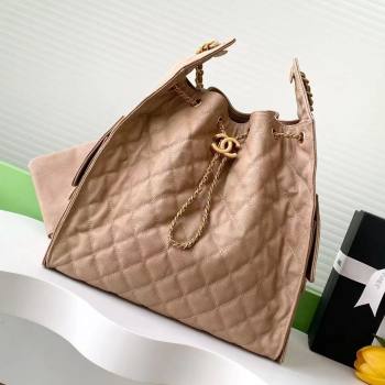 Chanel Grained Calfskin Medium Hobo Bag AS5311 Light Brown 2025 (YEZI-25072916)