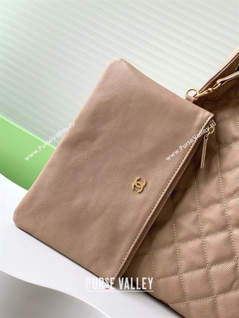 Chanel Grained Calfskin Medium Hobo Bag AS5311 Light Brown 2025 (YEZI-25072916)