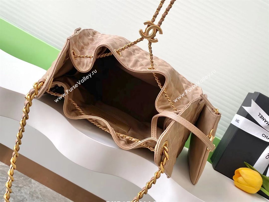 Chanel Grained Calfskin Medium Hobo Bag AS5311 Light Brown 2025 (YEZI-25072916)