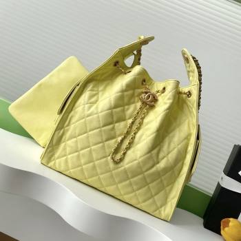 Chanel Grained Calfskin Medium Hobo bag AS5311 Yellow 2025 (YEZI-25072917)