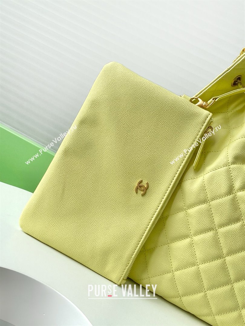 Chanel Grained Calfskin Medium Hobo bag AS5311 Yellow 2025 (YEZI-25072917)