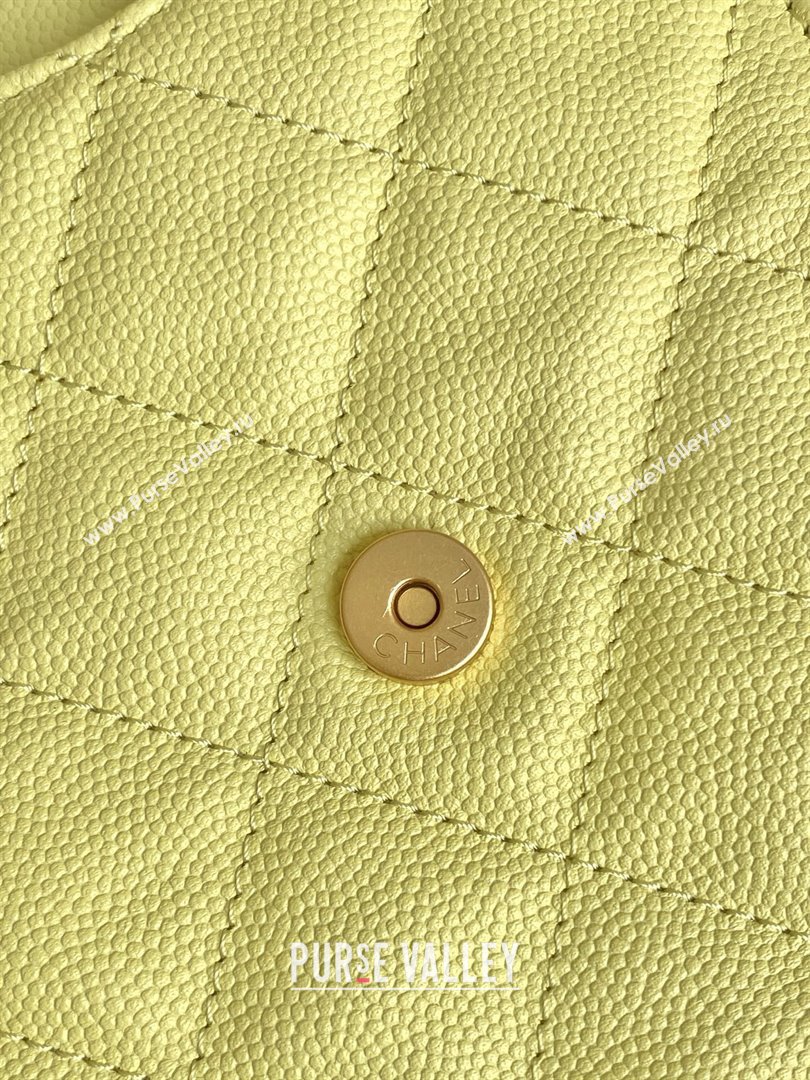 Chanel Grained Calfskin Medium Hobo bag AS5311 Yellow 2025 (YEZI-25072917)