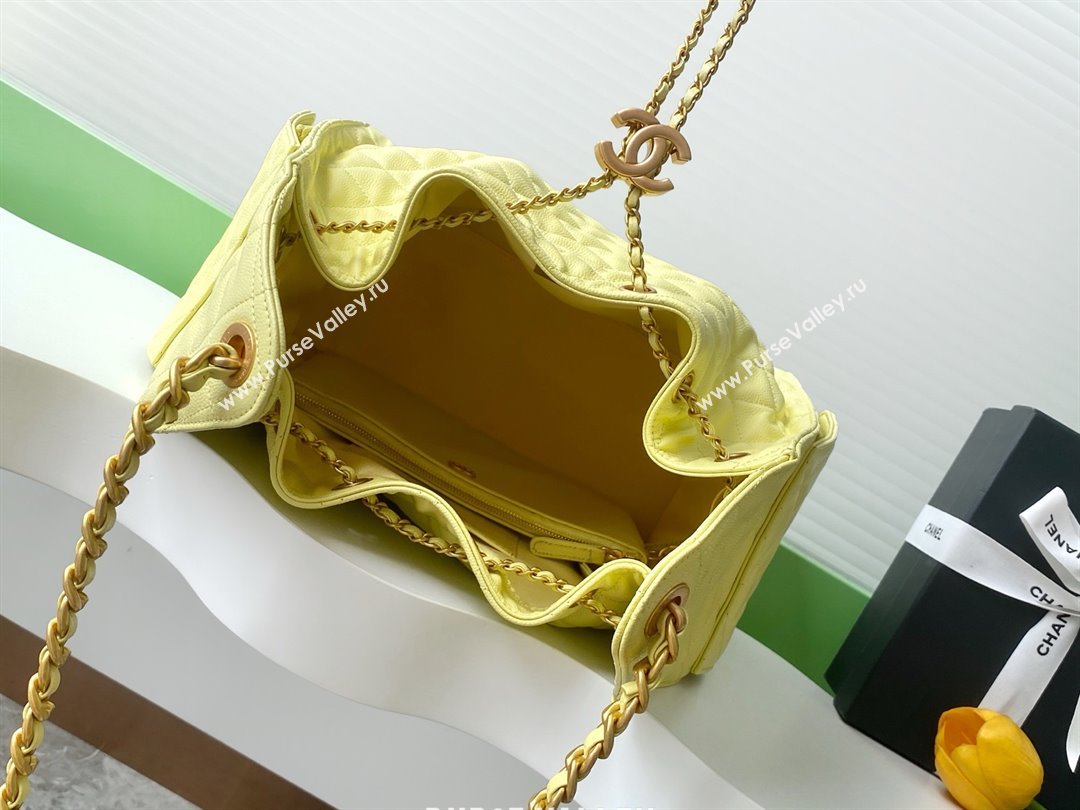 Chanel Grained Calfskin Medium Hobo bag AS5311 Yellow 2025 (YEZI-25072917)