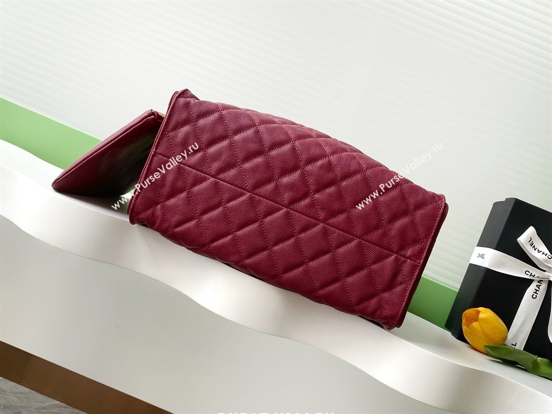 Chanel Grained Calfskin Medium Hobo bag AS5311 Burgundy 2025 (SHUNY-25072917)