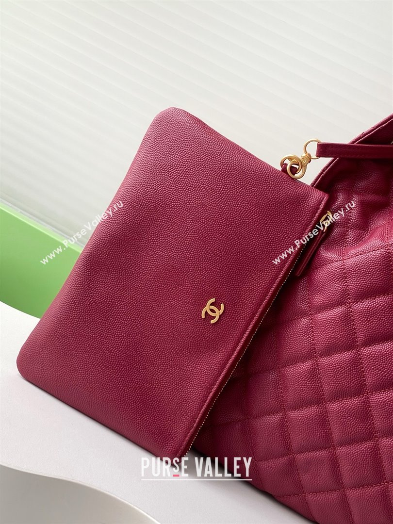 Chanel Grained Calfskin Medium Hobo bag AS5311 Burgundy 2025 (SHUNY-25072917)