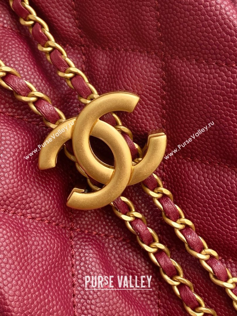 Chanel Grained Calfskin Medium Hobo bag AS5311 Burgundy 2025 (SHUNY-25072917)