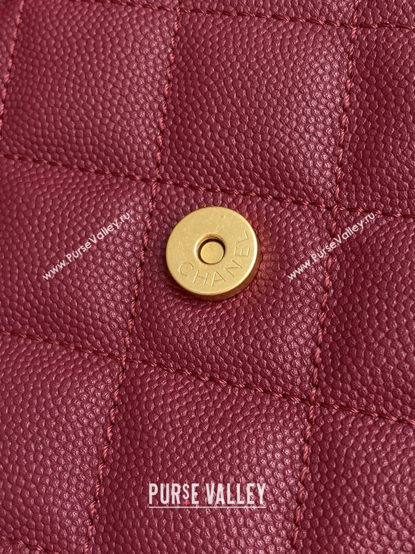 Chanel Grained Calfskin Medium Hobo bag AS5311 Burgundy 2025 (SHUNY-25072917)