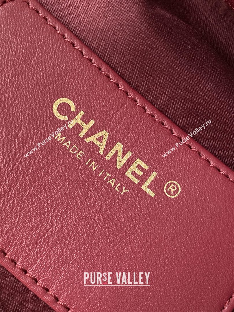 Chanel Grained Calfskin Medium Hobo bag AS5311 Burgundy 2025 (SHUNY-25072917)