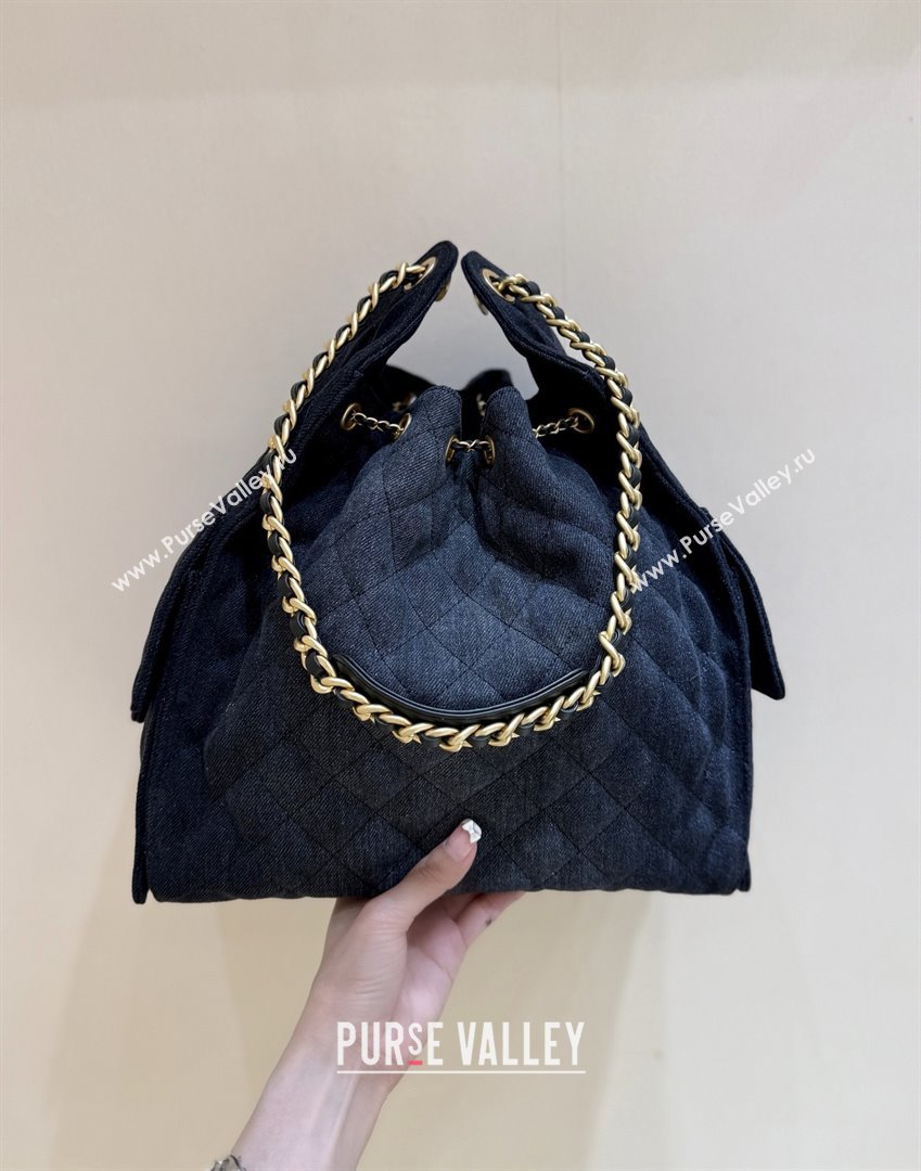 Chanel Denim Medium Hobo Bag AS5311 Black 2025 Top Quality (SHUNY-25072902)