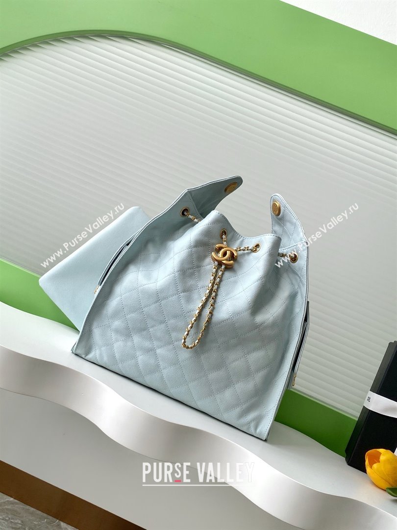 Chanel Grained Calfskin Medium Hobo bag AS5311 Light Blue 2025 (YEZI-25072918)