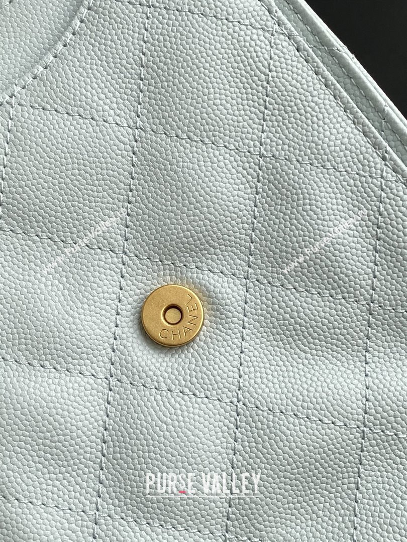 Chanel Grained Calfskin Medium Hobo bag AS5311 Light Blue 2025 (YEZI-25072918)