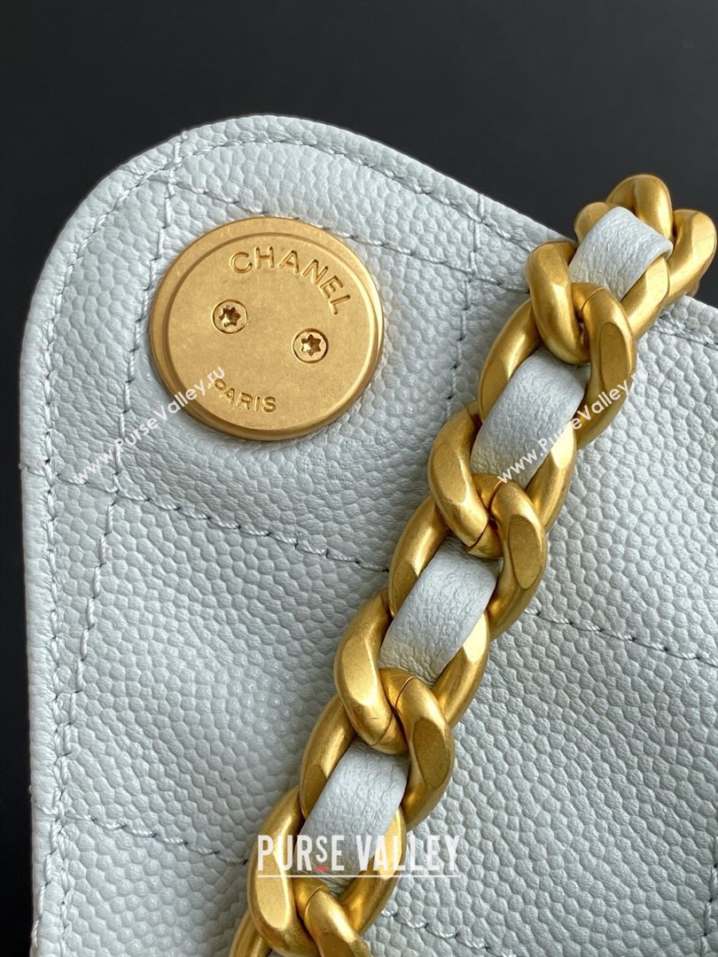 Chanel Grained Calfskin Medium Hobo bag AS5311 Light Blue 2025 (YEZI-25072918)