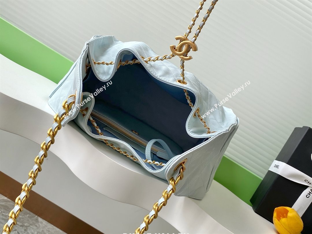 Chanel Grained Calfskin Medium Hobo bag AS5311 Light Blue 2025 (YEZI-25072918)